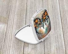 Load image into Gallery viewer, Calaveras Sugar Skulls Spooky Halloween Compact Mirror – Stylish Purse Mirror with Artistic Covers