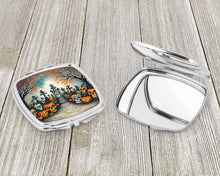Load image into Gallery viewer, Calaveras Sugar Skulls Spooky Halloween Compact Mirror – Stylish Purse Mirror with Artistic Covers