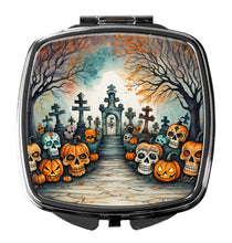 Load image into Gallery viewer, Calaveras Sugar Skulls Spooky Halloween Compact Mirror – Stylish Purse Mirror with Artistic Covers