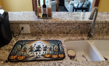 Load image into Gallery viewer, Dancing Skeletons Spooky Halloween Dish Drying Mat