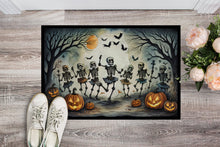 Load image into Gallery viewer, Dancing Skeletons Spooky Halloween Doormat -  18x27 Decorative Floor Mat – Indoor/Outdoor Rug