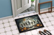 Load image into Gallery viewer, Dancing Skeletons Spooky Halloween Doormat -  18x27 Decorative Floor Mat – Indoor/Outdoor Rug