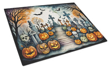 Load image into Gallery viewer, Day of the Dead Spooky Halloween Glass Cutting Boards – Durable, Decorative Kitchen Art Large