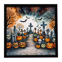 Load image into Gallery viewer, Day of the Dead Spooky Halloween Framed Metal Print