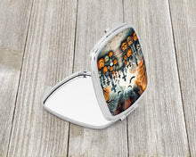 Load image into Gallery viewer, Day of the Dead Spooky Halloween Compact Mirror – Stylish Purse Mirror with Artistic Covers