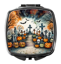Load image into Gallery viewer, Day of the Dead Spooky Halloween Compact Mirror – Stylish Purse Mirror with Artistic Covers