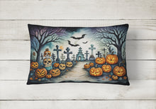 Load image into Gallery viewer, Day of the Dead Spooky Halloween Fabric Decorative Pillow