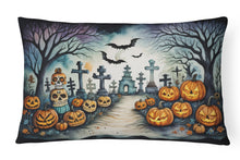 Load image into Gallery viewer, Day of the Dead Spooky Halloween Fabric Decorative Pillow