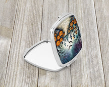 Load image into Gallery viewer, Day of the Dead Spooky Halloween Compact Mirror – Stylish Purse Mirror with Artistic Covers