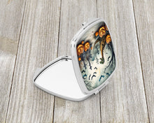 Load image into Gallery viewer, Dinosaurs Spooky Halloween Compact Mirror – Stylish Purse Mirror with Artistic Covers