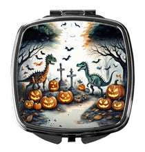 Load image into Gallery viewer, Dinosaurs Spooky Halloween Compact Mirror – Stylish Purse Mirror with Artistic Covers
