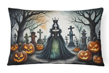 Load image into Gallery viewer, Evil Queen Spooky Halloween Fabric Decorative Pillow