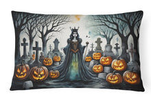 Load image into Gallery viewer, Evil Queen Spooky Halloween Fabric Decorative Pillow