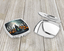 Load image into Gallery viewer, Evil Queen Spooky Halloween Compact Mirror – Stylish Purse Mirror with Artistic Covers
