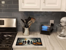 Load image into Gallery viewer, Vampires Spooky Halloween Glass Cutting Boards – Durable, Decorative Kitchen Art Large