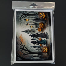 Load image into Gallery viewer, Vampires Spooky Halloween Greeting Cards -  Blank Note Cards – 8-Pack of Artist-Designed Cards with Envelopes
