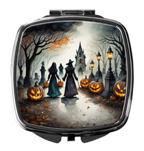 Load image into Gallery viewer, Vampires Spooky Halloween Compact Mirror – Stylish Purse Mirror with Artistic Covers