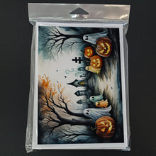 Load image into Gallery viewer, Ghosts Spooky Halloween Greeting Cards -  Blank Note Cards – 8-Pack of Artist-Designed Cards with Envelopes
