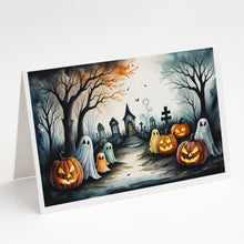 Load image into Gallery viewer, Ghosts Spooky Halloween Greeting Cards -  Blank Note Cards – 8-Pack of Artist-Designed Cards with Envelopes