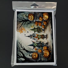 Load image into Gallery viewer, Goblins Spooky Halloween Greeting Cards -  Blank Note Cards – 8-Pack of Artist-Designed Cards with Envelopes