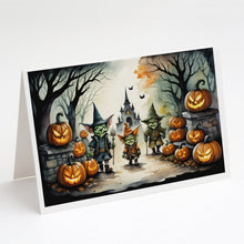 Load image into Gallery viewer, Goblins Spooky Halloween Greeting Cards -  Blank Note Cards – 8-Pack of Artist-Designed Cards with Envelopes