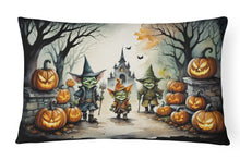 Load image into Gallery viewer, Goblins Spooky Halloween Fabric Decorative Pillow