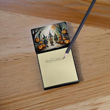 Load image into Gallery viewer, Goblins Spooky Halloween Sticky Note Holder- Refiilable Desk Accessory Note Pad