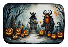 Load image into Gallery viewer, Krampus The Christmas Demon Spooky Halloween Dish Drying Mat