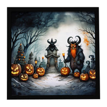 Load image into Gallery viewer, Krampus The Christmas Demon Spooky Halloween Framed Metal Print