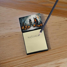 Load image into Gallery viewer, Krampus The Christmas Demon Spooky Halloween Sticky Note Holder- Refiilable Desk Accessory Note Pad