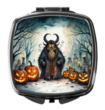 Load image into Gallery viewer, Krampus The Christmas Demon Spooky Halloween Compact Mirror – Stylish Purse Mirror with Artistic Covers