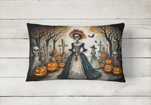 Load image into Gallery viewer, La Catrina Skeleton Spooky Halloween Fabric Decorative Pillow