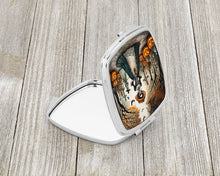 Load image into Gallery viewer, La Catrina Skeleton Spooky Halloween Compact Mirror – Stylish Purse Mirror with Artistic Covers