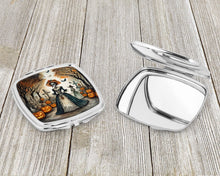 Load image into Gallery viewer, La Catrina Skeleton Spooky Halloween Compact Mirror – Stylish Purse Mirror with Artistic Covers