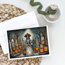Load image into Gallery viewer, La Catrina Skeleton Spooky Halloween Greeting Cards -  Blank Note Cards – 8-Pack of Artist-Designed Cards with Envelopes