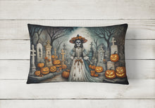 Load image into Gallery viewer, La Catrina Skeleton Spooky Halloween Fabric Decorative Pillow
