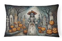 Load image into Gallery viewer, La Catrina Skeleton Spooky Halloween Fabric Decorative Pillow