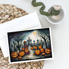 Load image into Gallery viewer, La Catrina Skeleton Spooky Halloween Greeting Cards -  Blank Note Cards – 8-Pack of Artist-Designed Cards with Envelopes