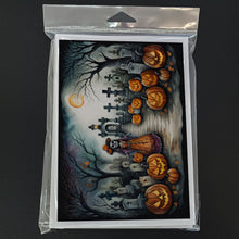 Load image into Gallery viewer, La Catrina Skeleton Spooky Halloween Greeting Cards -  Blank Note Cards – 8-Pack of Artist-Designed Cards with Envelopes