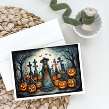 Load image into Gallery viewer, La Catrina Skeleton Spooky Halloween Greeting Cards -  Blank Note Cards – 8-Pack of Artist-Designed Cards with Envelopes