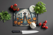 Load image into Gallery viewer, La Catrina Skeleton Spooky Halloween Glass Cutting Boards – Durable, Decorative Kitchen Art Large