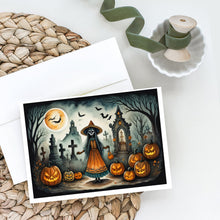Load image into Gallery viewer, La Llorona Skeleton Spooky Halloween Greeting Cards -  Blank Note Cards – 8-Pack of Artist-Designed Cards with Envelopes