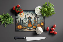 Load image into Gallery viewer, La Llorona Skeleton Spooky Halloween Glass Cutting Boards – Durable, Decorative Kitchen Art Large