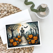 Load image into Gallery viewer, Marigold Spooky Halloween Greeting Cards -  Blank Note Cards – 8-Pack of Artist-Designed Cards with Envelopes