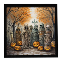 Load image into Gallery viewer, Mummies Spooky Halloween Framed Metal Print