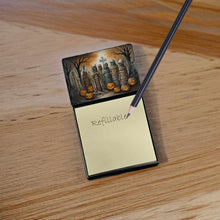 Load image into Gallery viewer, Mummies Spooky Halloween Sticky Note Holder- Refiilable Desk Accessory Note Pad