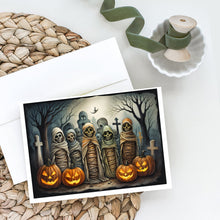 Load image into Gallery viewer, Mummies Spooky Halloween Greeting Cards -  Blank Note Cards – 8-Pack of Artist-Designed Cards with Envelopes