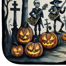 Load image into Gallery viewer, Mariachi Skeleton Band Spooky Halloween Dish Drying Mat
