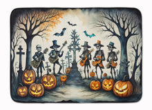 Load image into Gallery viewer, Mariachi Skeleton Band Spooky Halloween Memory Foam Kitchen Mat