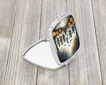 Load image into Gallery viewer, Mariachi Skeleton Band Spooky Halloween Compact Mirror – Stylish Purse Mirror with Artistic Covers